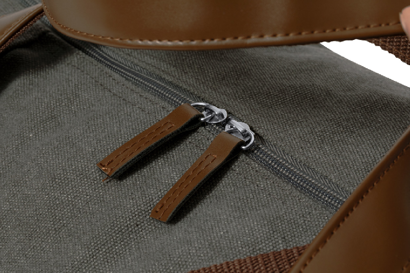 Sac de sport en toile - compartiment zippé - poche frontale - bandoulière réglable - gris foncé - 670 gr_4