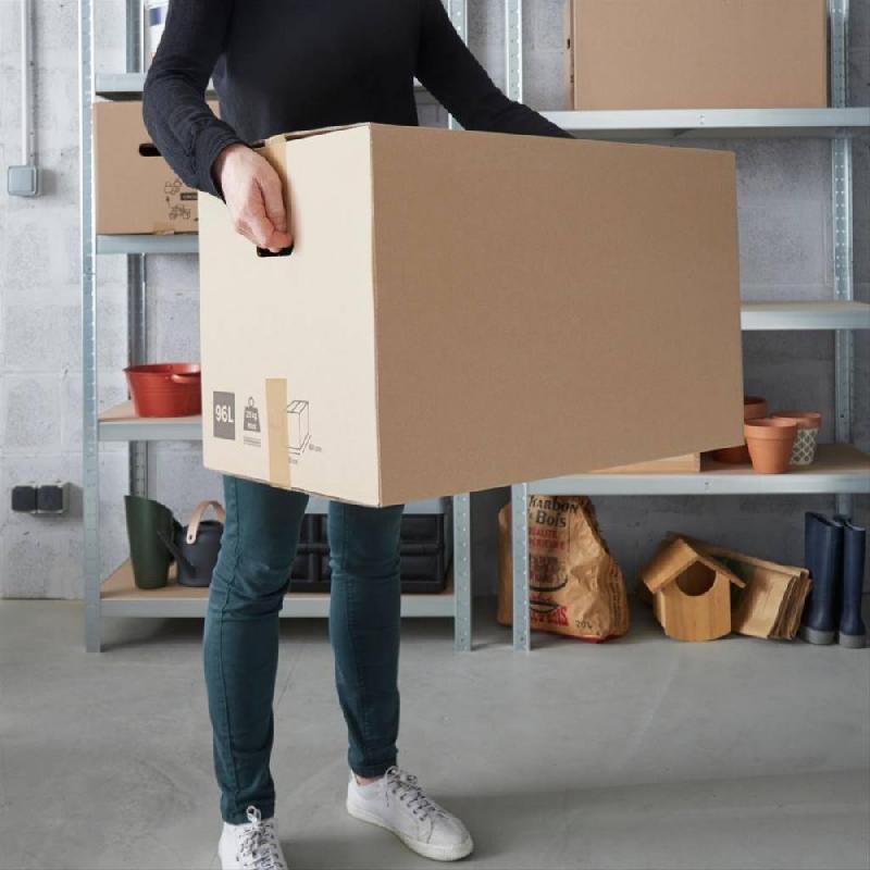 Carton 96 L - 60 x 40 x 40 cm - Rangement en carton robuste_4