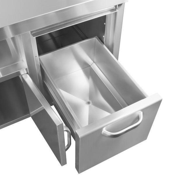 Comptoir à café inox avec porte-gobelets et compartiment glaçons - 1200 mm_4