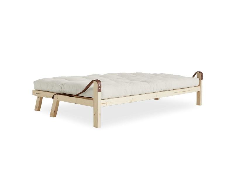 BANQUETTE FUTON POETRY EN PIN MASSIF COLORIS NATUREL COUCHAGE 130 X 190 CM._4