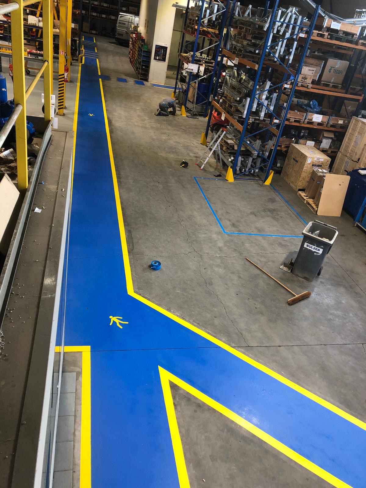 Marquage au sol epoxy - peinture bicomposante très durable_4