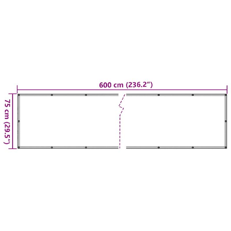 Vidaxl écran d'intimité de jardin blanc 600x75 cm pvc 4005399_4