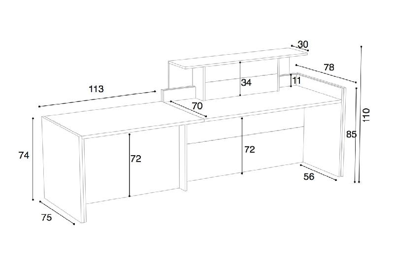 Banque d'accueil Avant avec accès PMR - Ofitres - 238, Droite, Non_4