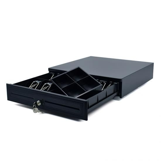 G4042 - Tiroir-caisse Gilong avec plateau à monnaie amovible - Noir/Beige, 7 billets et 4 fentes à monnaie_4