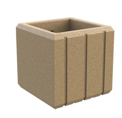 Jardinière Heba en polyéthylène moyenne densité (MDPE) 100 % recyclable - anti-U.V., anti-graffitis, sans entretien - 50 cm, 200 cm, courbe 45°_4