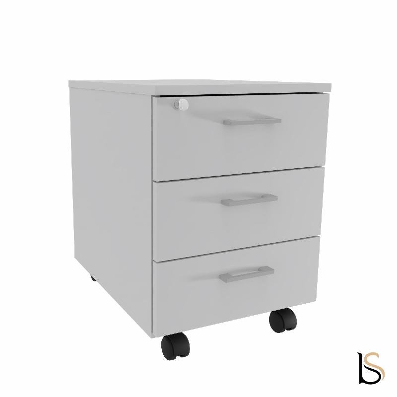 Caisson mobile 3 tiroirs - Quadrifoglio. - Gris_4