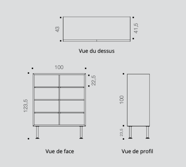 Prestige - Armoire ouverte design et élégante avec système push-to-open - Buronomic_4