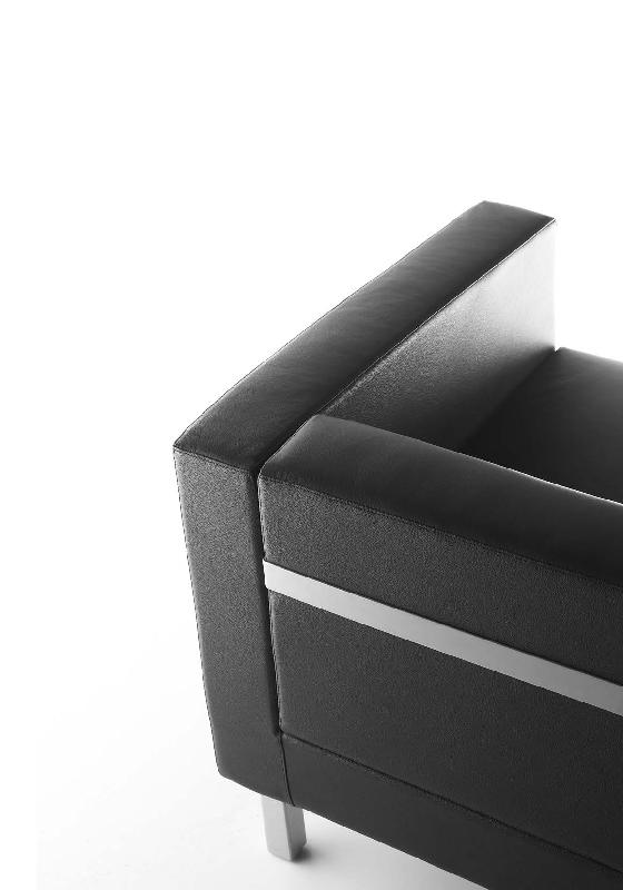 Fauteuil d'attente en cuir OXEL - Sokoa._4