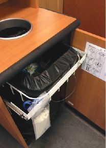 Support sacs poubelle pour îlots de tri et armoire à déchets ou système Longopac® FLEX (sacs chaussettes)_4