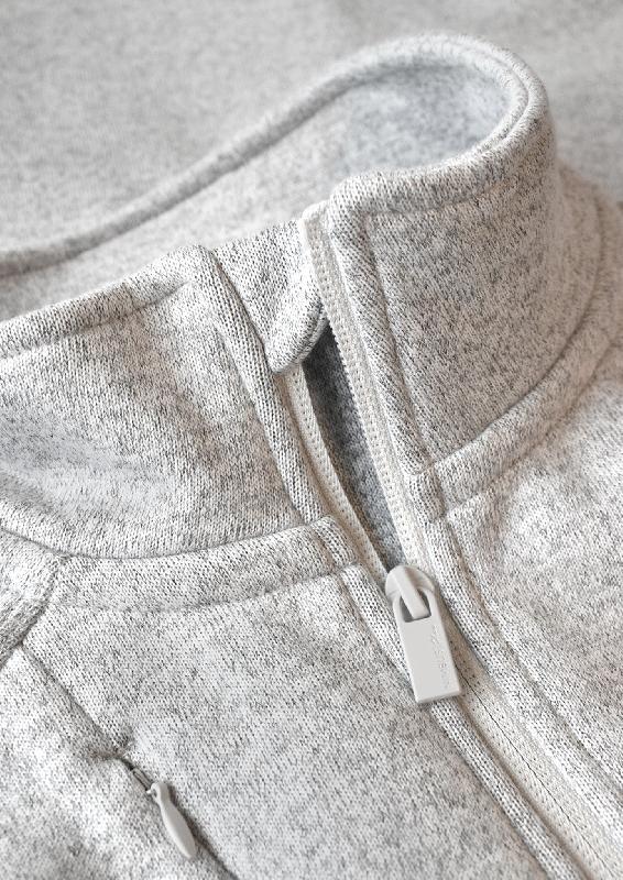 Veste en polaire tricotée à fermeture éclair intégrale - Gris clair chiné - Montana Men - Nimbus_4