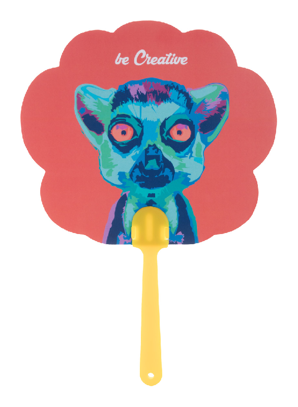 Éventail sur-mesure - poignée plastique et papier stratifié - impression digitale logo - minimum 100 pcs_4