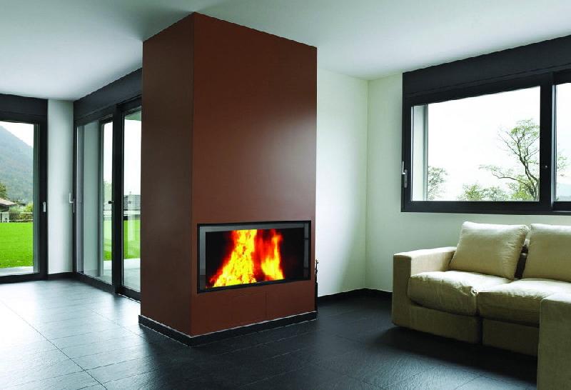 Pack complet insert large vision C-1000ES - porte guillotine 15kW + kit ventilation - marque Termofoc_4