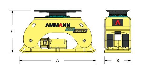 Plaque vibrante de compactage adaptable pour mini-pelles 2 à 5 tonnes - Ammann France - APA 20/40_4