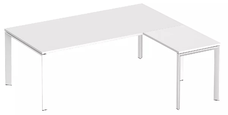 Bureau individuel avec retour piètement ouvert So Sierro_4