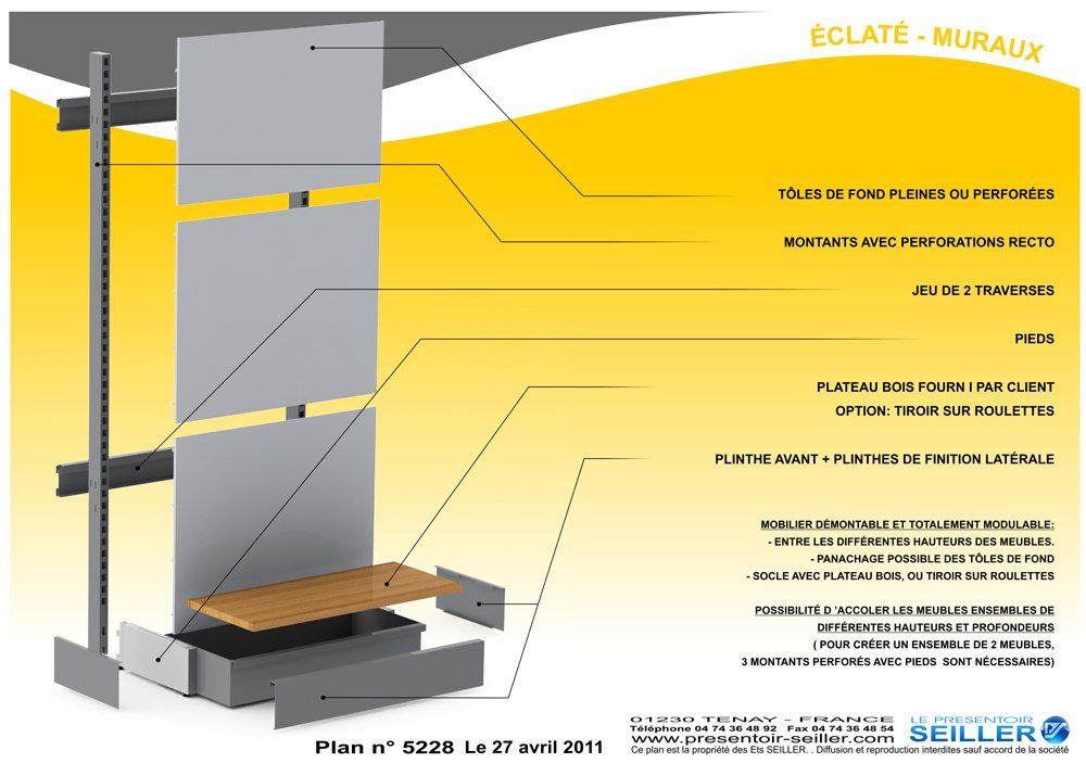 Mobilier d’exposition pour promotion de produits