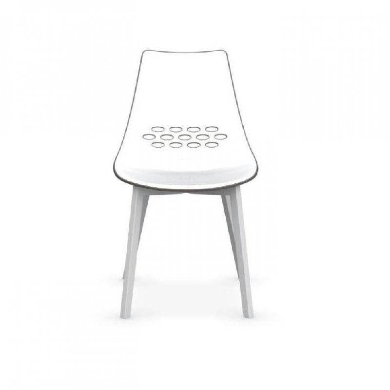 Lot de 2 chaises design JAM W - grège brillant et blanc optique opaque - fabrication italienne_4