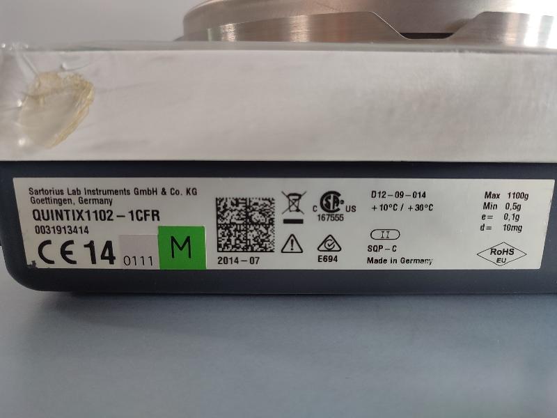 Balance de précision SARTORIUS QUINTIX 1102 1CFR  1100g / 0,01g_4