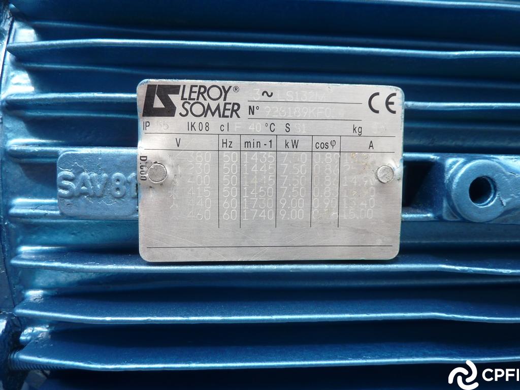 Pompe à rotor sinusoïdal MasoSine-WATSON-MARLOW - 7.5 kW - Type SPS4_4