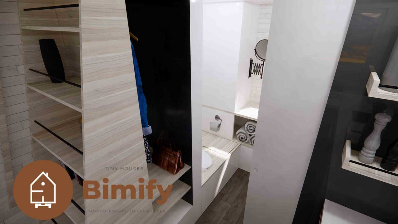 Tiny house double mezzanine - 4 à 6 personnes - Modèle Tiny Cosy 660 - Superficie totale 21,57 m²_4