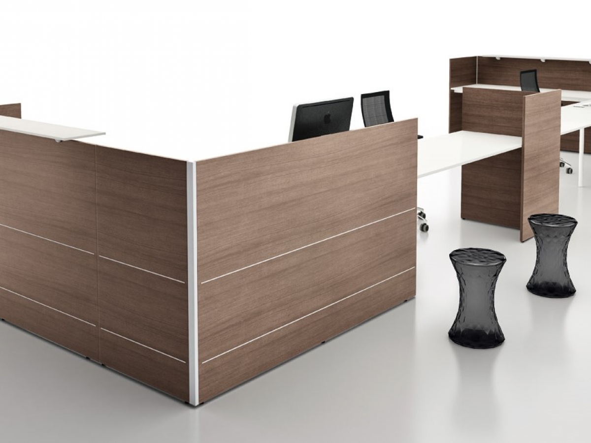 Banque d'accueil linéaire et contemporaine - YO - Design moderne, modulaire et personnalisable_4