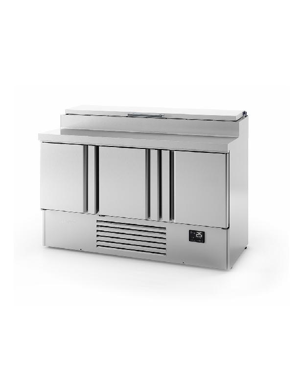 Saladette réfrigérée 3 portes GN 1/1 - Inox - Infrico_4
