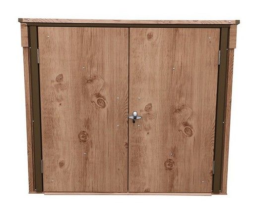 Duramax - cache-conteneurs et abris poubelle - métal aspect bois - 150 x 90 cm - anticorrosion et anti-UV_4