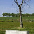 Banc en béton Gandhi avec coins arrondis - Blanc / Gris / Ocre / Finition petra 1 - 210 x 55 x 45 cm - 635 kg_4