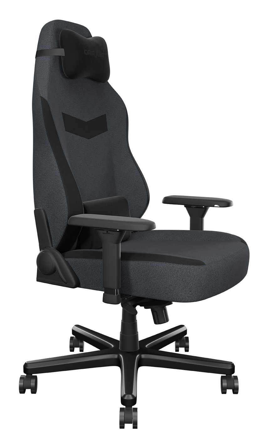 Siège réglable en tissu déperlant avec mousse de haute densité 55 kg/m3 - ORAXEAT TK800F - Gris foncé / Noir - Réf : ORX_TK800F_BKLG_4