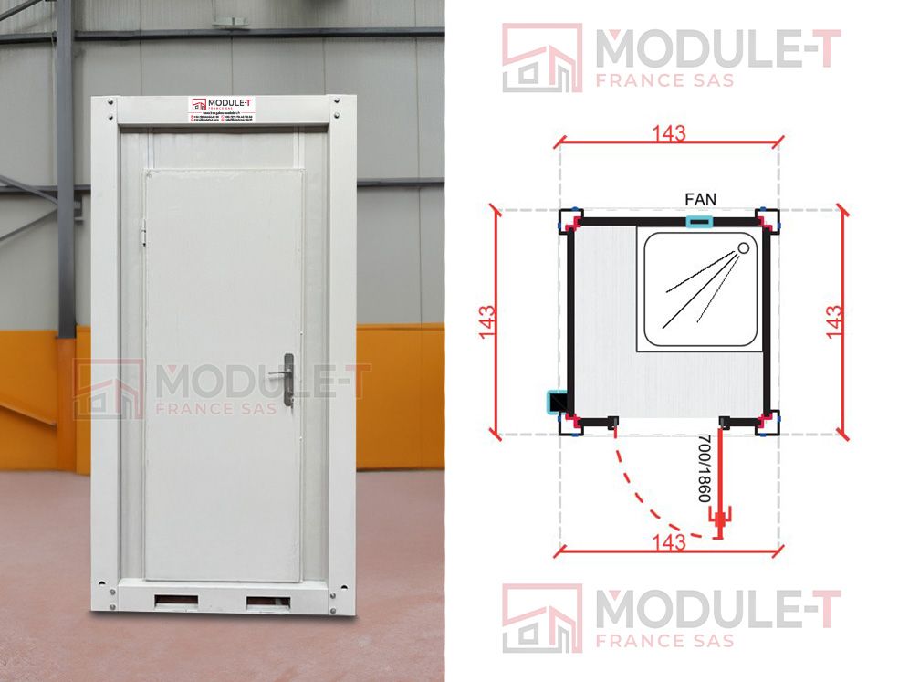 Toilette de chantier wc chantier  Toilettes mobiles Neuf et sur mesure_4