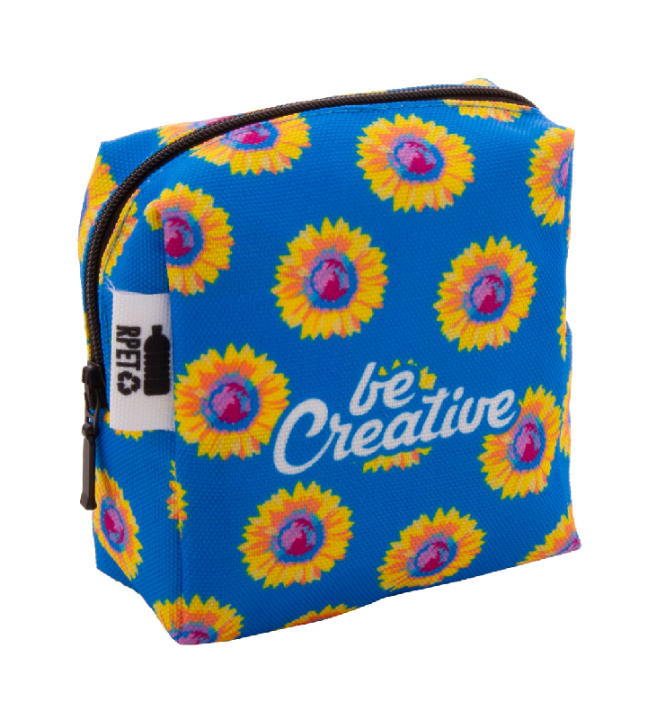 Trousse de maquillage personnalisée - polyester RPET 600D - impression sublimation - forme carrée - 50 pièces minimum_4
