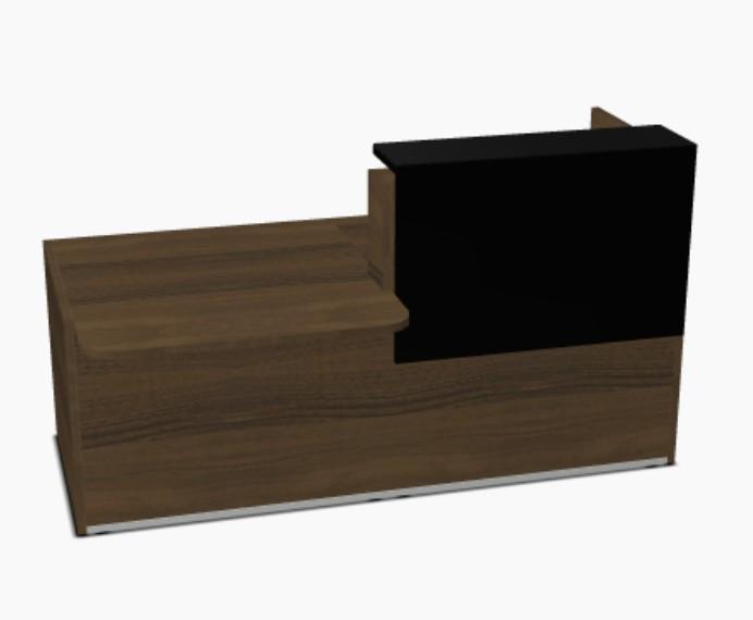 Bureau d'accueil lumineux Tera - MDD - 226, Gauche, Noyer Canaletto, Noir_4
