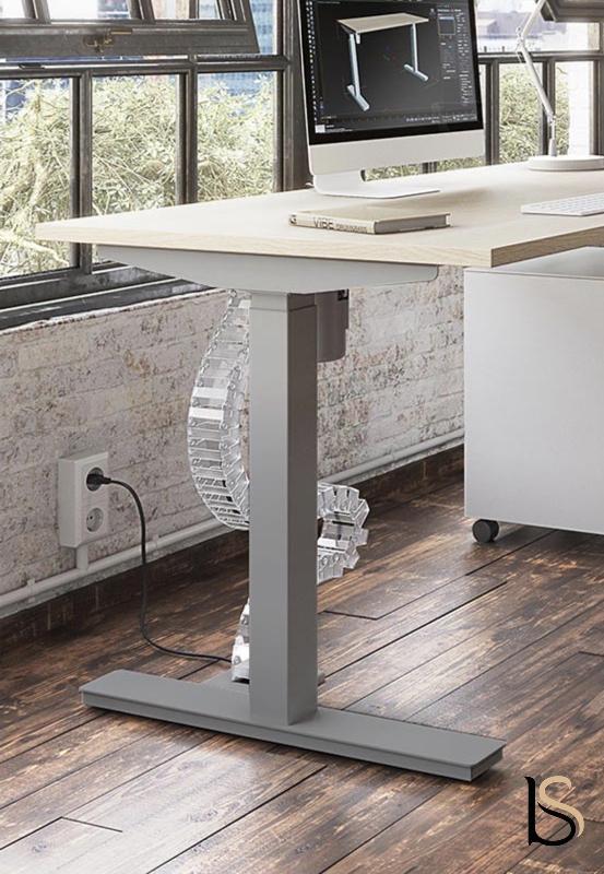 Bureau réglable en hauteur TRAM - Mobel Linea - 120, Alu, Acacia clair_4