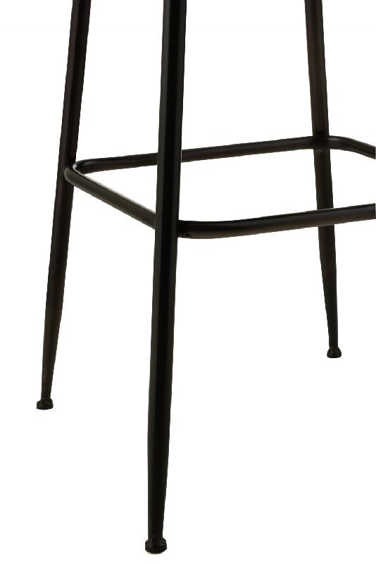 Tabouret de bar industriel INTU - métal noir avec dossier - dimensions H104 x L45.3 x P46.5 cm_4