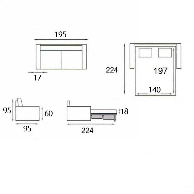 Canapé convertible 3 places MASTER - 140 cm - ouverture express - matelas 18 cm - velours vert_4