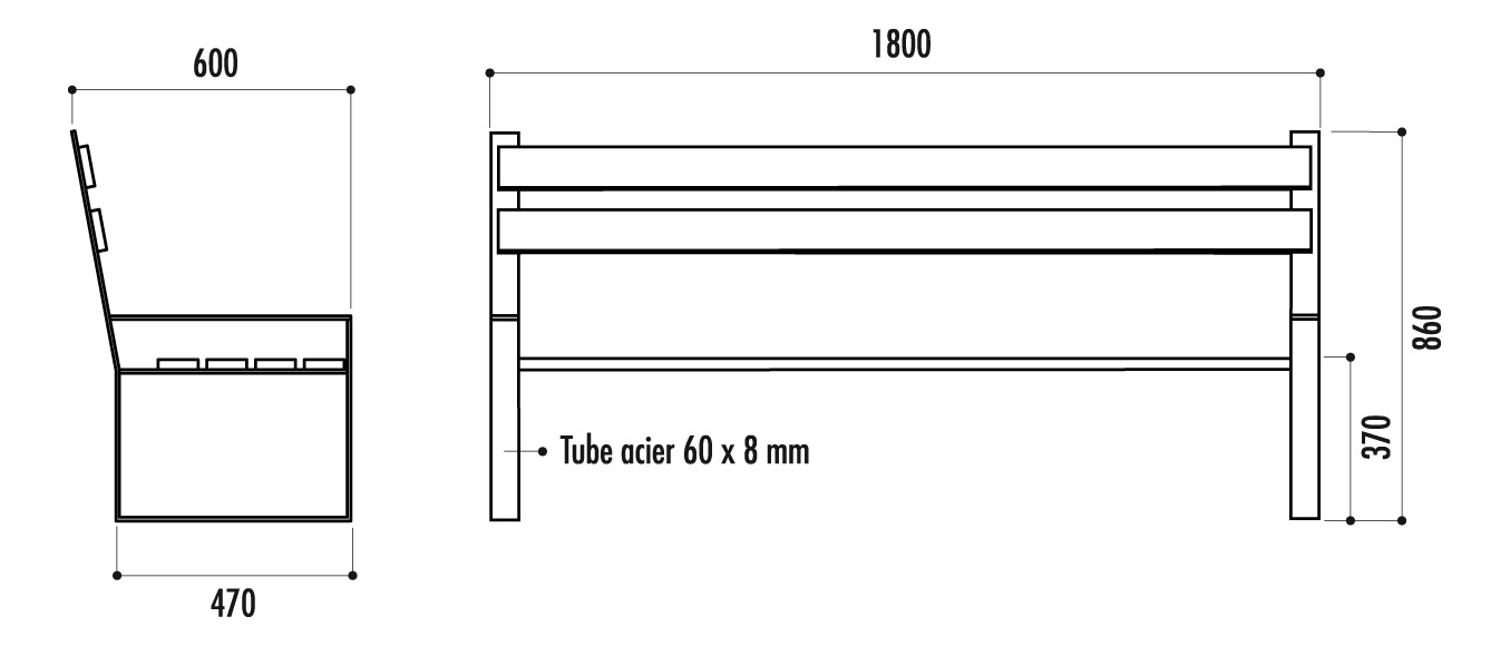 Banc public DETROIT - Modèles Dallas et Atlanta_4