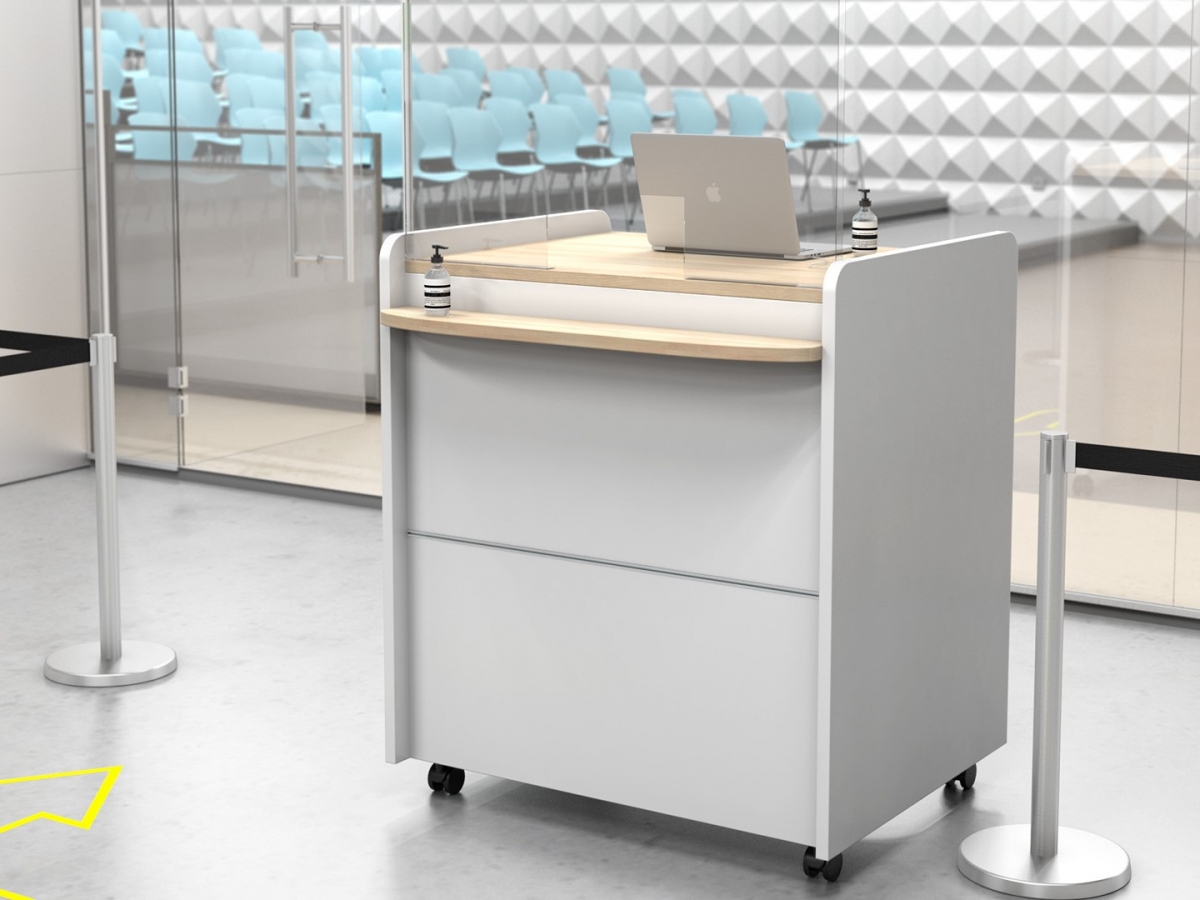 Banque d'accueil mobile BAM - Polyvalente, fonctionnelle et design - Fabrication française_4