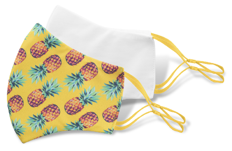 Masque facial personnalisé - lavable, réutilisable, taille adulte, impression sublimation - 2 couches polyester et coton_4