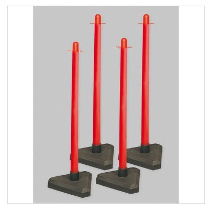 Poteau de signalisation - direct signaletique - lot de 4 poteaux quatro lestés 3,5 kg_4