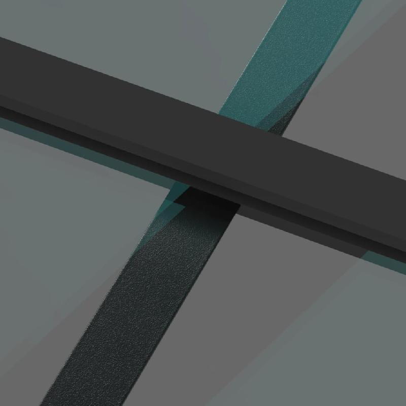 Vidaxl porte coulissante noir 90x205 cm verre trempé aluminium 155226_4