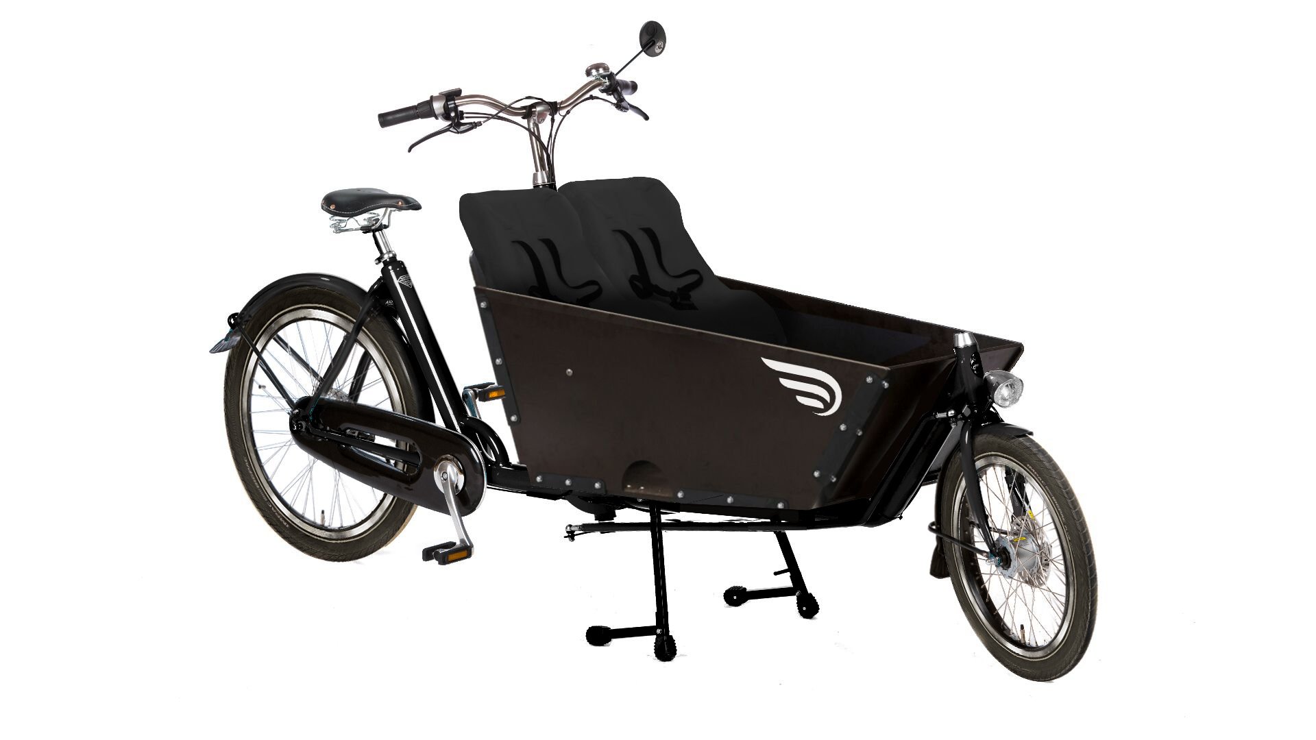 Biporteur AMSTERDAM AIR - Vélo cargo musculaire avec coffre avant 100x63 cm_4