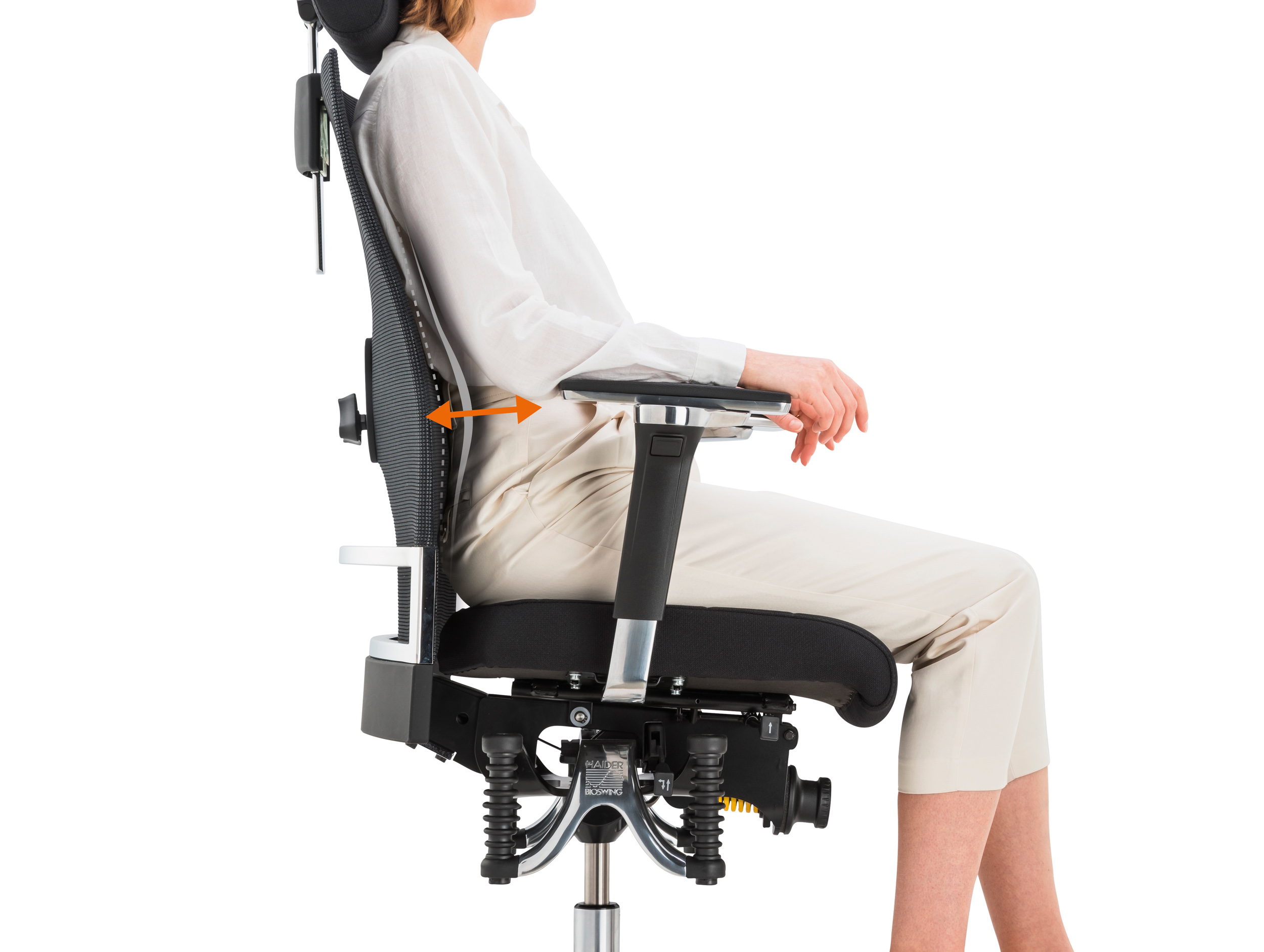 Siège anti mal de dos - Très haut dossier 70cm - 670qins spécial bsf - Système d'assise 3D® et repose-tête réglable_4