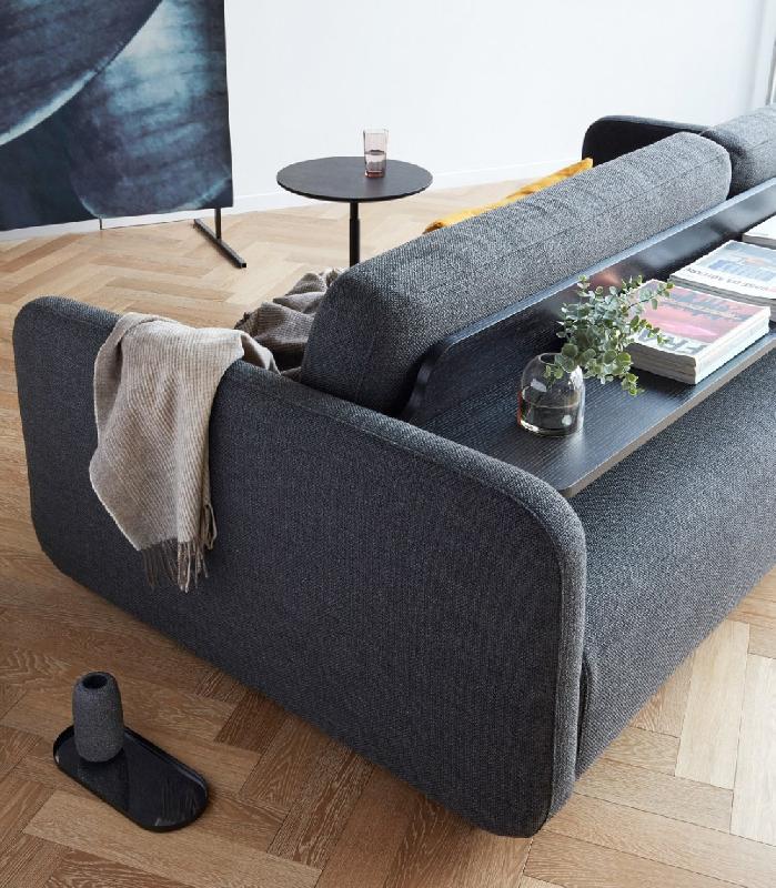 Innovation Living - Canapé convertible design Vogan tissu Mixed Dance Grey - lit 120x200 cm et méridienne_4