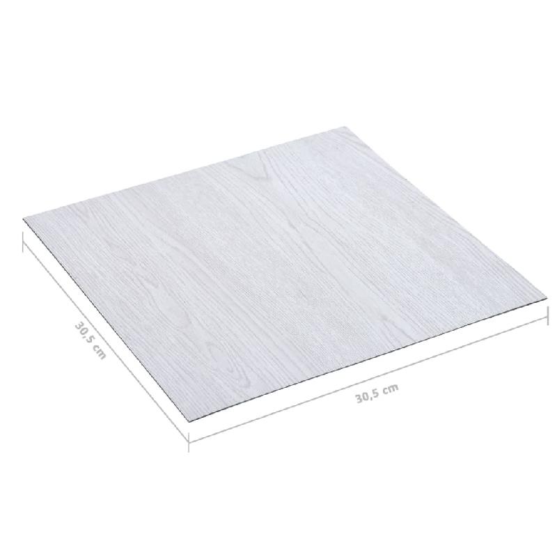 Vidaxl planches de plancher autoadhésives 5,11 m² pvc blanc 146239_4