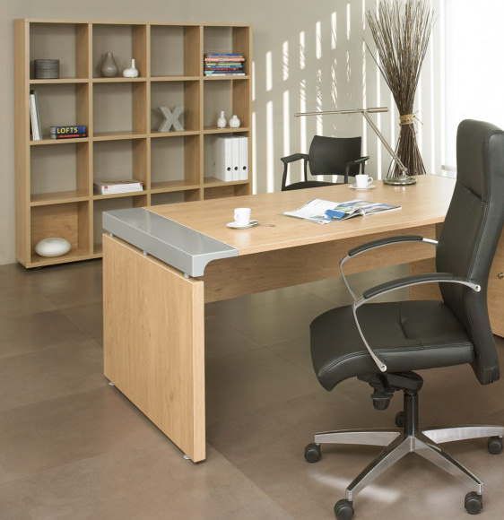 Bureau très moderne et chic, mariage de l'alu et du bois - IXO_4