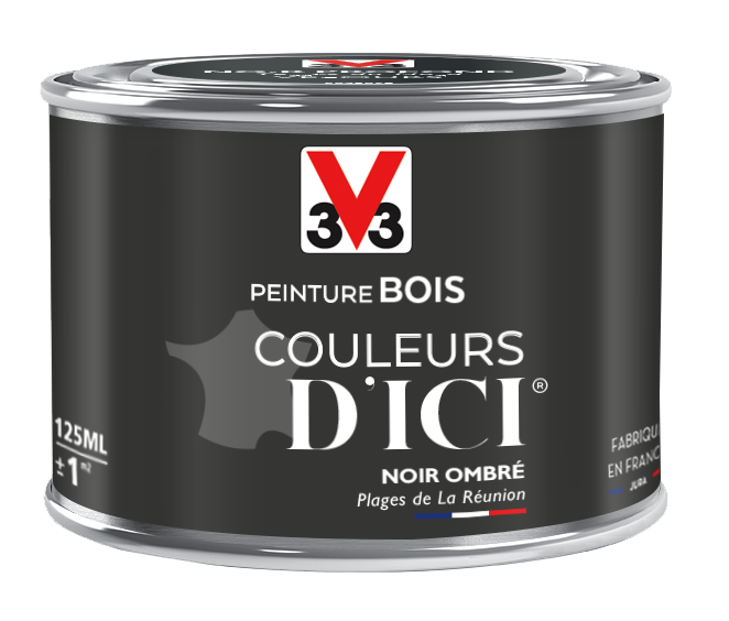Peinture bois extérieur noir ombré velours 0.125 L - Couleurs d'ici® V33, ultra-couvrante et résistante 10 ans_4