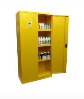 Armoire de sûreté pour produits dangereux - L920 x P420 x H1800 - Réf DDHJ0085 - 240L - Bac de rétention et étagères réglables_4