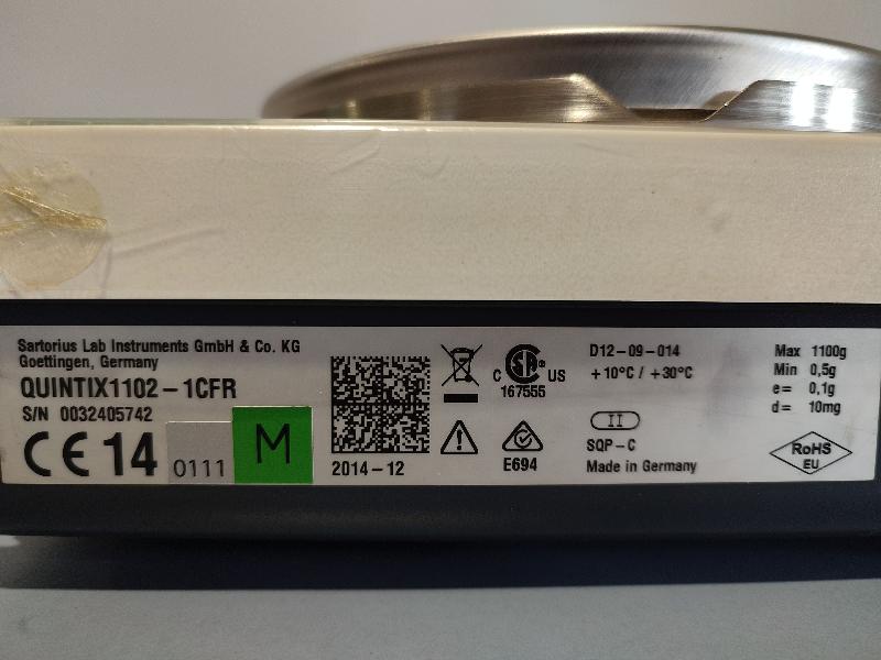 Balance de précision SARTORIUS QUINTIX 1102 1CFR  1100g / 0,01g_4