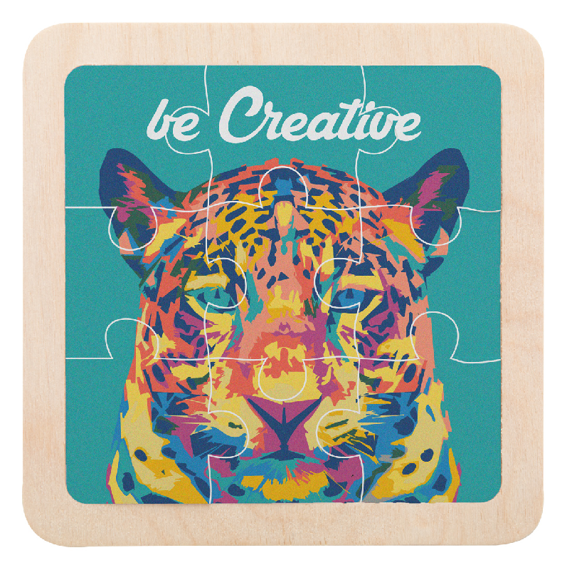 Puzzle en bois et plastique - 9 pièces - Marquage possible - Impression UV Led incluse_4