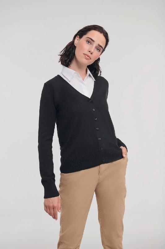Cardigan femme - Réf: RU715F - Col V classique - CottonBlend facile d'entretien - 275 g/m² - Tailles XS à XXL_4