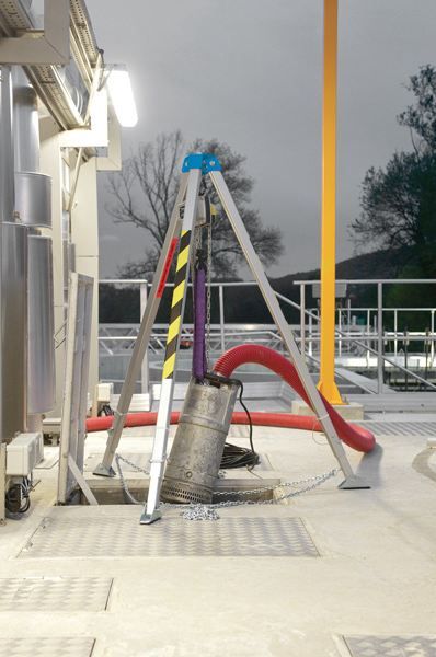 Trépied de levage adapté à l'industrie et à l'environnement